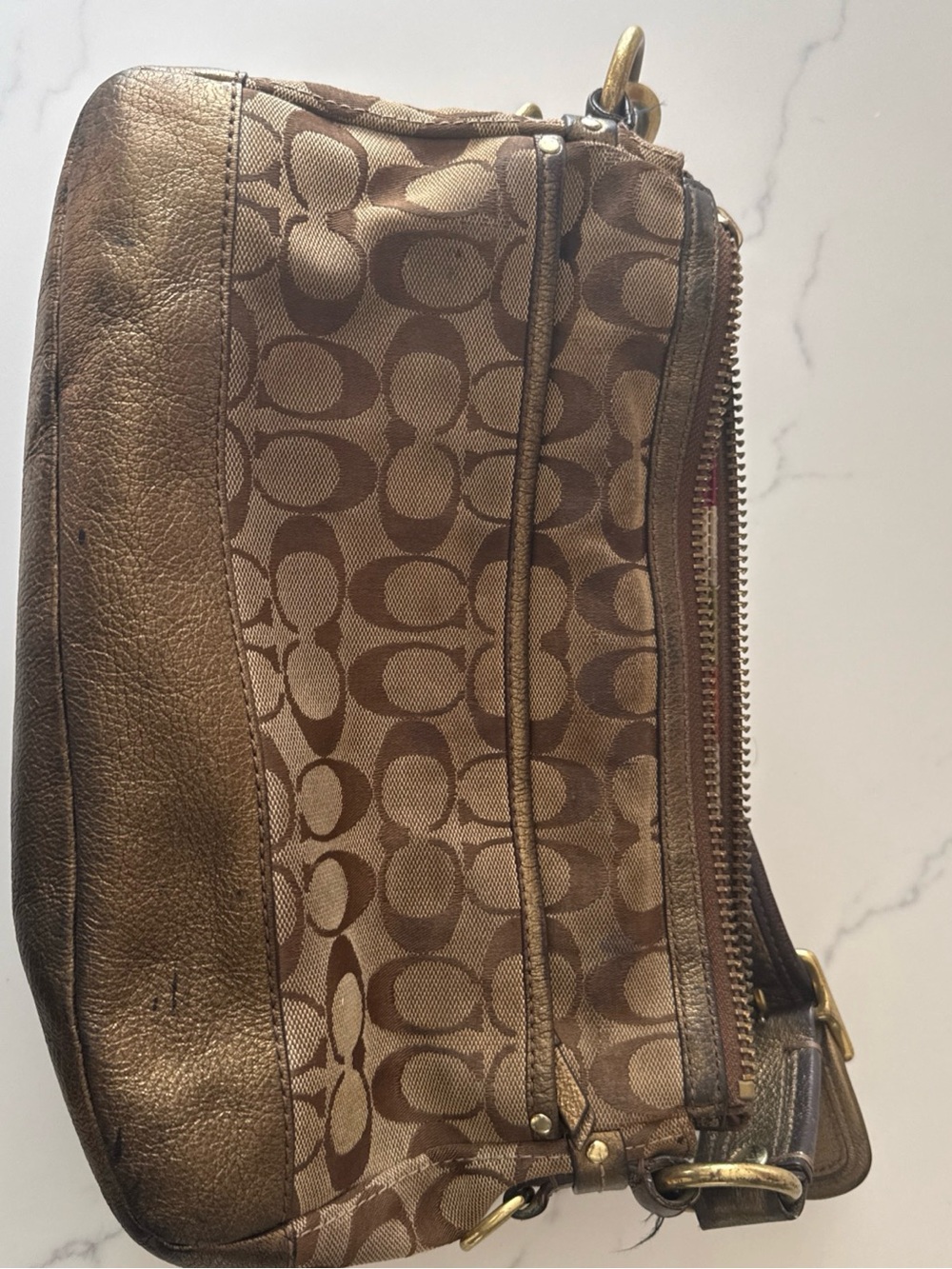 Coach Legacy 10339 Signature Double Turnlock Shoulder Bag 65th Anniversary Y2K - Picture 4 of 9